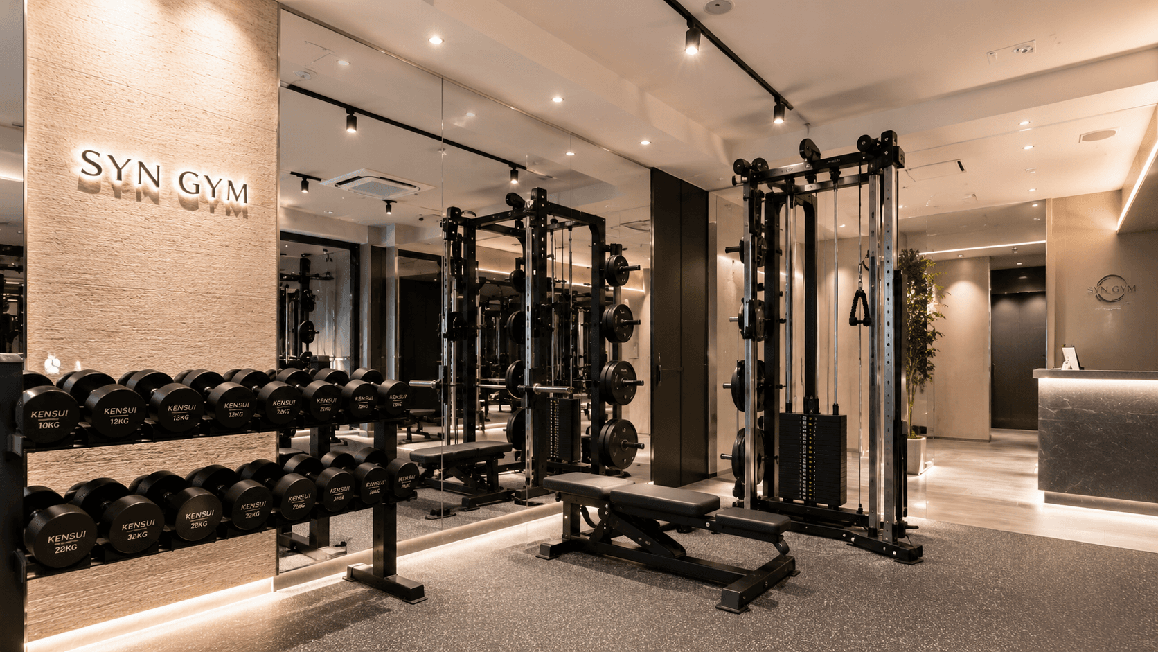 SYNGYMの上質なトレーニング空間